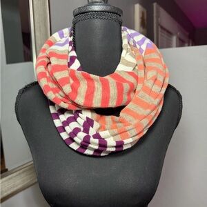 American Eagle Striped Multicolor Infinity Scarf